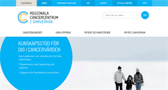 Desktop Screenshot of cancercentrum.se